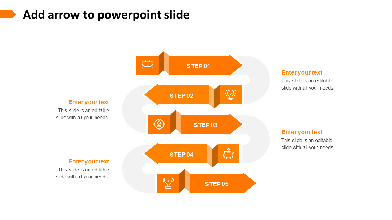 Free - Add Arrow to PowerPoint Slide Design For Presentation